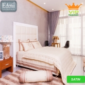 BỘ CHĂN RA GỐI EDENA COTTON SATIN ED602