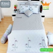 BỘ CHĂN RA GỐI EDENA COTTON SATIN ED617